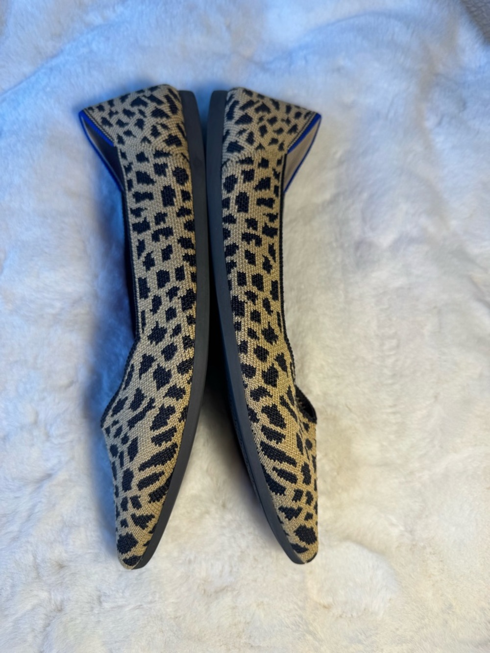 Rothy's Leopard Print Pointed Toe Flats Size 9 - Picture 3 of 9